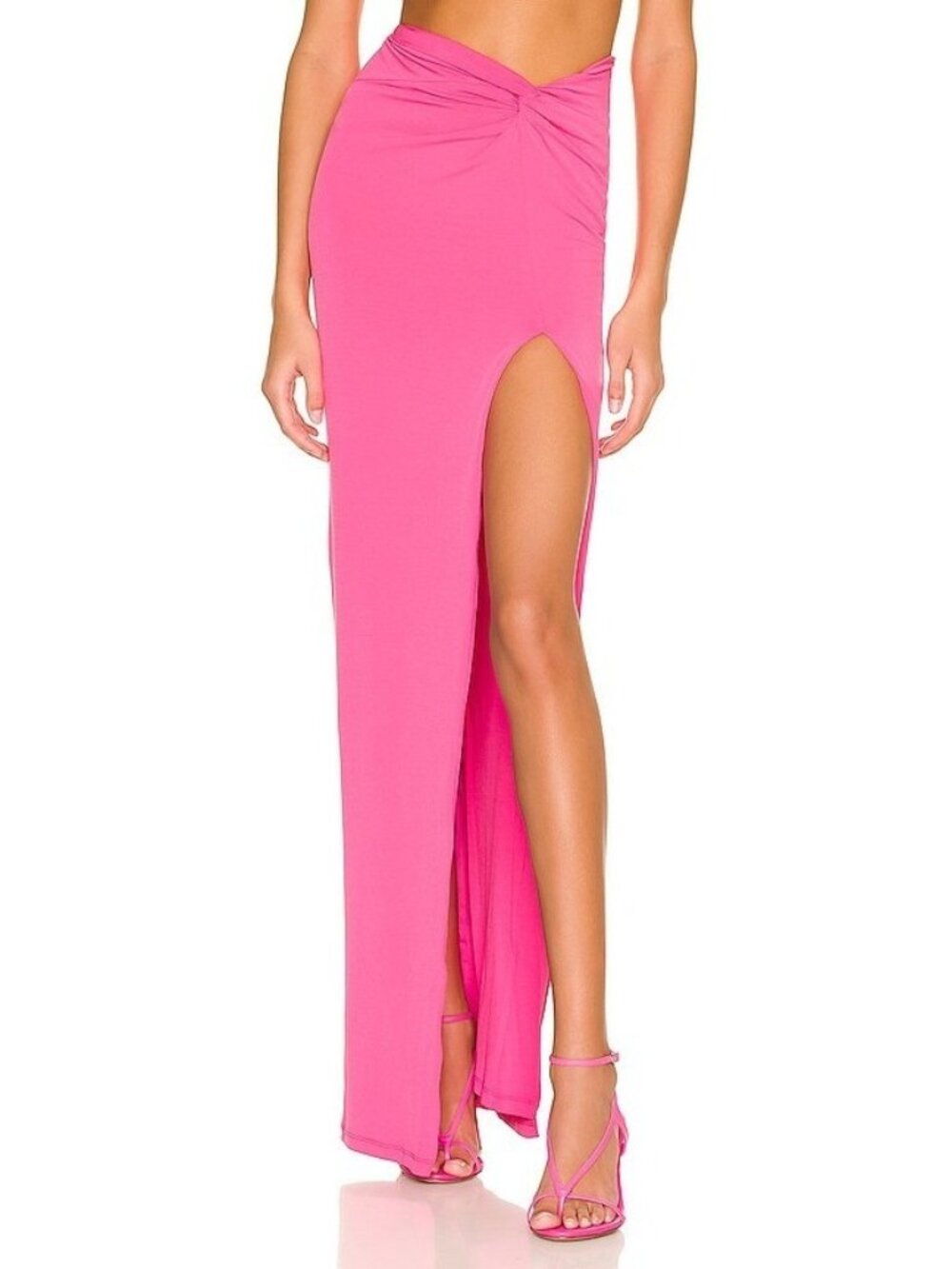 Nookie Jewel Skirt in Neon Pink Maxi